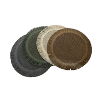 Minister papier Stoff Quaste Tischset rutsch feste Vintage Wärme isolierung Untersetzer 5mm Esstisch Restaurant Platte minimalist isch