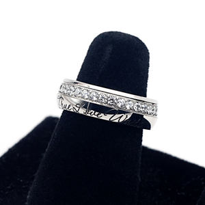 Bague de luxe personnalisée en acier inoxydable 316L pour hommes et femmes, pierre délicate gravée en CZ, bague de couple taille 5, bijouterie OEM, usine pour couple - Product Image 6