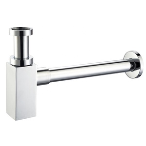 Trampa de agua de latón para lavabo de baño, sifón cuadrado para residuos, trampa para botellas, ND018 - Product Image 6