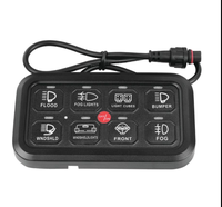 Panel de interruptores de 8 bandas Control de aplicación caliente P1 interruptor impermeable multifunción Compatible con camión RV Offroad Marine Tacoma Jeep