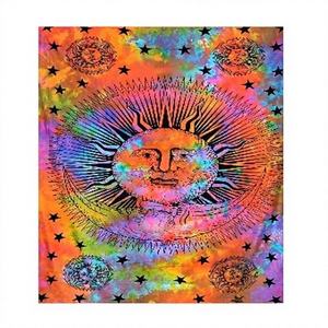 Nuevos diseños de dioses indios, tapices de pared de algodón estampados multicolor, tejidos y lavables, 75x110cm, India - Product Image 1