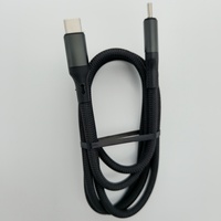 Câble de charge rapide USB-C vers USB-C 60W PD avec boîtier métallique 1m 3A, conducteur en cuivre pur et gaine en nylon tressé pour ordinateur et imprimante