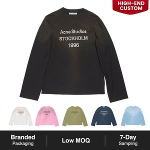 T-Shirt a Maniche Lunghe Personalizzata di Alta Qualità per Uomo e Donna, Moda Casual, Vestibilità Comoda, Confezione Brandizzata, Basso MOQ, Campionatura in 7 Giorni - Product Image 1