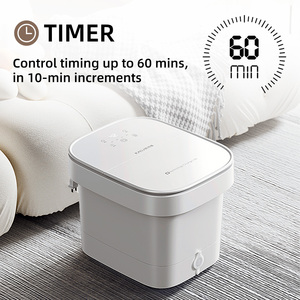 Mesin mandi Spa kaki detoks elektrik portabel dengan gelembung Shiatsu pemijat getar baskom panas <span class=keywords><strong>Footbath</strong></span> KASJ T7 tegangan ganda - Product Image 3