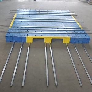 Paleta Plástica Plana Reforzada con Acero Ecológica <span class=keywords><strong>de</strong></span> 4 Vías Huidu Industrial, 3 Niveles, 2050mmx1900mmx150mm, para Productos Enlatados - Product Image 3