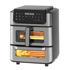 Prezzo di fabbrica doppio Stack <span class=keywords><strong>XL</strong></span> 6 + 7.2L 2 cestello <span class=keywords><strong>friggitrice</strong></span> <span class=keywords><strong>ad</strong></span> <span class=keywords><strong>aria</strong></span> forno con 2 cesti di frittura indipendenti doppia zona <span class=keywords><strong>friggitrice</strong></span> digitale - Product Image 1