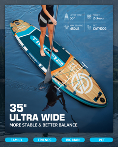 เซิร์ฟบอร์ดส่งเร็ว ขายดีที่สุด 11'6"*35"*6" บอร์ดยืนพายแบบเป่าลม สำหรับเล่นน้ำ เล่นเซิร์ฟ รุ่น SP05/2 Ultra Wide Stabi - Product Image 2