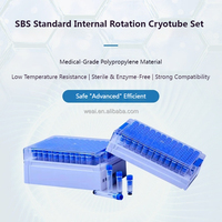 Tube de congélation de cellules biologiques WEIAI à basse température en PP, tubes d'échantillons, 300 ul-5 ml, laboratoire médical biologique, code QR, tube cryogénique stérile SBS