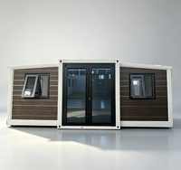 Maison conteneur pliable à double aile, extensible, en panneaux sandwich d'acier, différentes tailles 20ft/40ft, entrepôt moderne de haute qualité