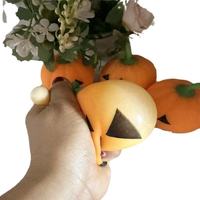 Jouet anti-stress en PVC en forme de citrouille pour Halloween, idéal pour les jeunes et les enfants, à presser et à étirer, fabriqué à l'usine du Zhejiang