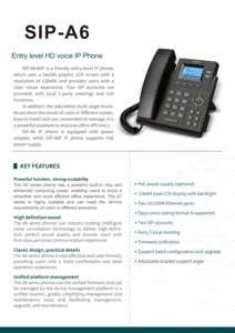 IP <strong>Phone</strong>, 2 <strong>VoIP</strong> Accounts. 2.3-Inch Graphical Display. Dual-Port 10/100 Ethernet, 802.3af PoE, Power Adapter Included - Product Image 3