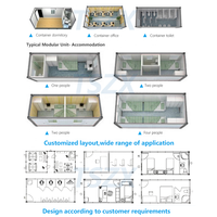 Assemblage rapide Chine 20 pieds Maison préfabriquée en conteneur plat préfabriquée Bureau à domicile ou hôtel en acier et bois