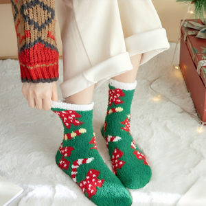 7 paires <span class=keywords><strong>de</strong></span> chaussettes antidérapantes en microfibre <span class=keywords><strong>de</strong></span> velours corail pour femmes et filles, style pantoufle, confortables, chaudes pour l'hiver, ensemble cadeau <span class=keywords><strong>de</strong></span> <span class=keywords><strong>Noël</strong></span> pour la maison - Product Image 2