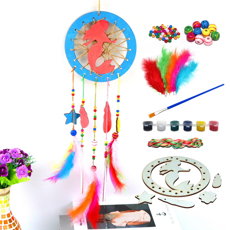 «Сделай сам» с изображением Ловца снов живопись Ремесло Деревянные полуфабрикаты, набор для рукоделия