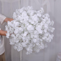 Boule de fleurs artificielles en fleurs de cerisier blanches pour la décoration de table de mariage, arrangement d'hôtel, banquet d'anniversaire, art floral, Saint-Valentin