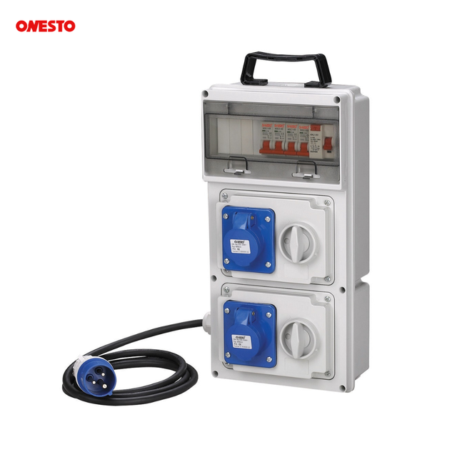 Wholesale 10 Ways Industrial Distribution Box with 16A CEE Interlocking Sockets IP44 Portable Power Sockets Boxes