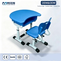 Ensemble de chaise et bureau d'étude ergonomique en plastique réglable en hauteur pour enfants, idéal pour la maison, la salle de classe et l'école