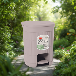 Cubo de basura para baño (6Lt) con tapa de pedal DOMUS HOME COLLECTION Greige 90401 - Product Image 3