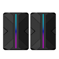 Mini haut-parleur USB 2.0 pour ordinateur de bureau, éclairé, avec son de haute qualité et caisson de basses