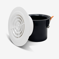 Grille d'aération ronde épaisse en ABS avec circlip, pour système d'air frais, sortie, entrée et retour d'air, ventilation et échange d'air intérieurs