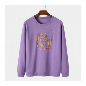 Sudadera de gran tamaño con diseño de punto sin costuras y cuello redondo Vintage para hombre, sudaderas con capucha informales de estilo de invierno - Product Image 1