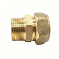 Raccord de compression mâle droit en laiton, filetage mâle, raccord de tuyauterie robuste, adaptateur de tube en cuivre pour la réfrigération