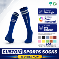 Chaussettes de sport montantes personnalisées avec logo – Antidérapantes, respirantes et absorbant l'humidité pour le football et l'entraînement OEM/ODM