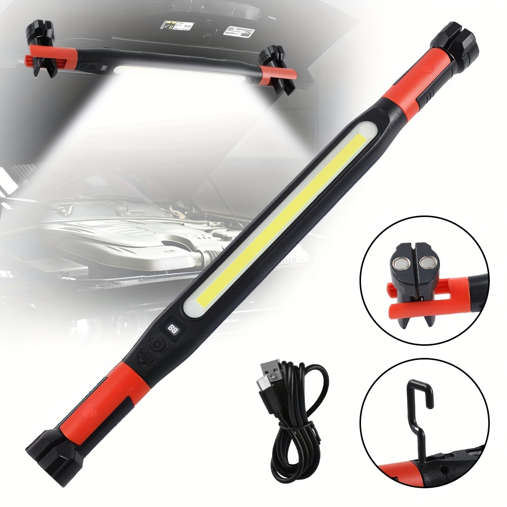 2000mAh Rechargeable Dimmable LED IP44 Working Light Cordless Mechanic Car Repair Workshop Magnetic Underhood COB Portable Clamp