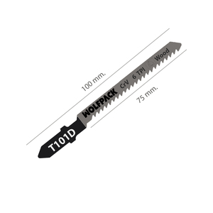 Lame per seghetto elettrico per compensato, resistenti, 5 pezzi. Lama in Cromo Vanadio 58. Attacco a T Universale - Product Image 2