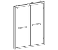Puerta de ducha deslizante de cristal de lujo, acero inoxidable, con Marco, oro rosa