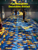 Projecteur de sol 3D dynamique vague océanique ambiance plage holographique interactive pour la décoration d'escalier de restaurant de jardin extérieur