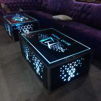 Coole Bar LED-Würfel-Tisch- und Sofa-Garnitur Nachtclub KTV Möbel Shisha-Lounge-Zentrum für Restaurants