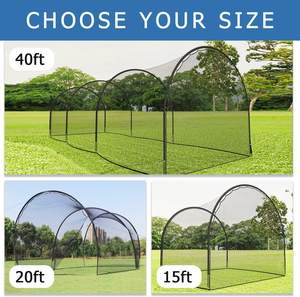 Filet de baseball portable de toutes les tailles pour le cricket et le softball <span class=keywords><strong>Cage</strong></span> de frappe pour l'entraînement intérieur et extérieur - Product Image 3