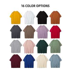 T-shirt vierge en coton 100 % col rond 280 GSM pour impression de logo personnalisé – Vente en gros - Product Image 4
