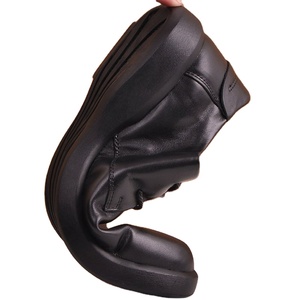 Chaussures en cuir décontractées pour hommes grandes tailles, en cuir véritable de première qualité, semelle souple et confortable, légèrement rehaussées, à lacets, polyvalentes, simples, hiver, avec bouton - Product Image 1