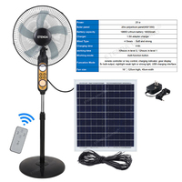 Ventilateur solaire rechargeable 18000ah avec batterie au lithium Ventilateur électrique solaire avec ampoule
