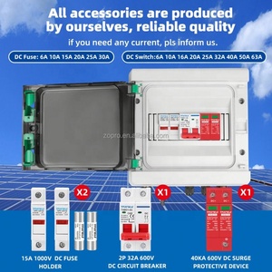 Caja Combinadora Solar Fotovoltaica (FV) CC con Protección contra Sobretensiones y Rayos, 1 Entrada 1 Salida CC 600V, Fusible MCB SPD HA, Caja Impermeable IP65 - Product Image 3