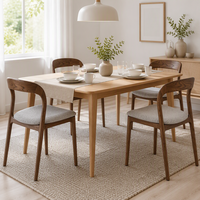 Chaise de salle à manger de luxe moderne en bois massif de frêne français pour restaurant