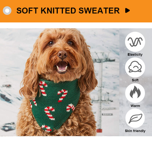 Wholesale OEM Bandanas for <strong>Dogs</strong> Custom Knit <strong>Bandana</strong> <strong>Dog</strong> Scarf Accessories Bow Neckerchief Pet Bandanas <strong>Christmas</strong> Halloween Gift - Product Image 3