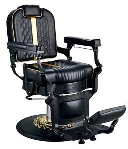 Jincheng Vente en gros Chaise de barbier professionnelle pour hommes entièrement noire Chaise de salon de <span class=keywords><strong>coiffure</strong></span> Belmont à cadre rétro - Product Image 2