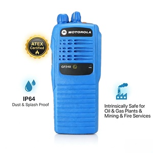Radio portable <span class=keywords><strong>Motorola</strong></span> GP340Ex UHF/VHF 16 canaux, radio professionnelle portable certifié<span class=keywords><strong>e</strong></span> ATEX, radio bidirectionnelle pour zones dangereuses - Product Image 1