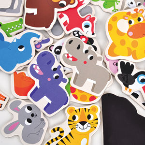 Puzzle magnétique en bois pour enfants, Jouet d'apprentissage préscolaire, matériel Montessori, pièces - Product Image 4