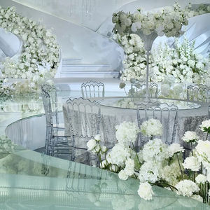 סיטונאי חתונה וכסאות אירוע ראש משענת צלולה כורסא שקופית נפולאון כסא פלסטיק עם כרית - Product Image 5