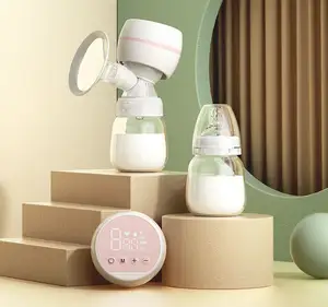 Bomba de leite elétrica portátil, bomba integrada de silicone para bebê