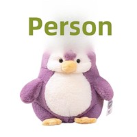Peluche Pingouin Aubergine Rouge Violet Tendance avec Rembourrage en Coton PP, Grand Oreiller de Sommeil pour Garçons et Filles, Cadeau d'Anniversaire