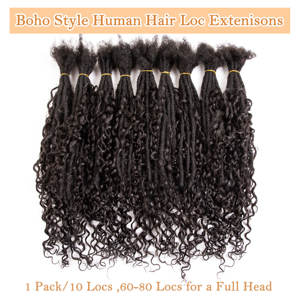 Originea <span class=keywords><strong>Hot</strong></span> <span class=keywords><strong>Sale</strong></span> Remy Brazilian Human Hair Afro <span class=keywords><strong>Kinky</strong></span> Curl Boho Vlechten Volledige Handgemaakte Locs Extensions Kunnen Worden Geverfd En Gebleekt - Product Image 3