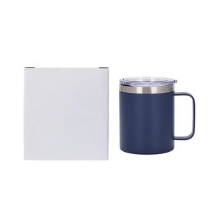 Mug isotherme de 12 oz avec poignée, en acier inoxydable à double paroi, avec revêtement par pulvérisation, pour le bureau, pour boissons chaudes et froides - Product Image 5