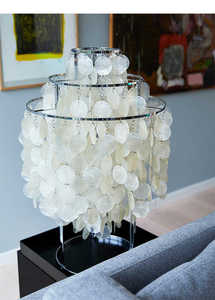 Chất lượng cao cấp trang trí <span class=keywords><strong>Seashell</strong></span> đèn chùm đèn bàn AC Powered linh hoạt trung tâm đám cưới hoặc hoạt động vỏ đèn - Product Image 6