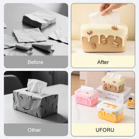 Uforu – Distributeur unique de serviettes en plastique et de mouchoirs en papier pour cuisine et bureau