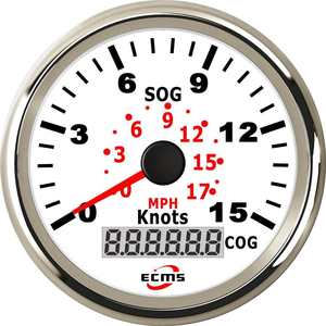 Velocímetro GPS de 85 mm, Medidor Analógico para Yates, Barcos, Vehículos Recreativos y Automóviles, Mide Velocidad de hasta 15 Nudos - Product Image 3